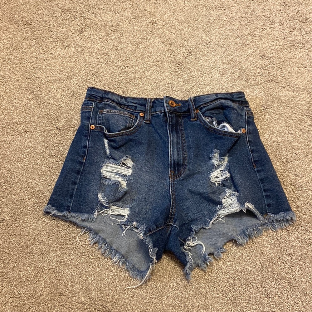 Kendall + Kylie high waisted jean shorts